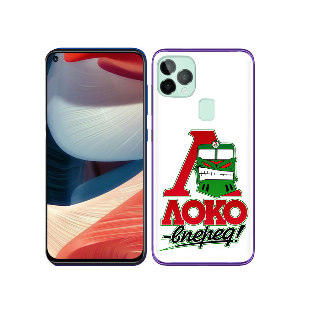 

Чехол MyPads Tocco для Oukitel C22 ФК локо вперед, Прозрачный, Tocco