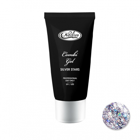

Полигель для моделирования ногтей Комбигель Nailico Silver Stars, 30гр