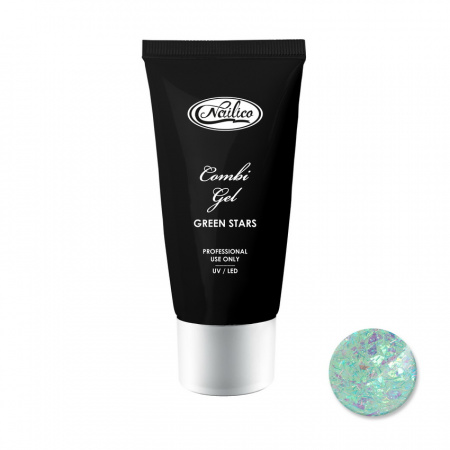 

Полигель для моделирования ногтей Комбигель Nailico Green Stars, 30гр