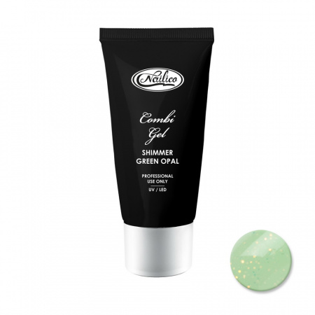 

Полигель для моделирования ногтей Комбигель Nailico Shimmer Green Opal, 30гр