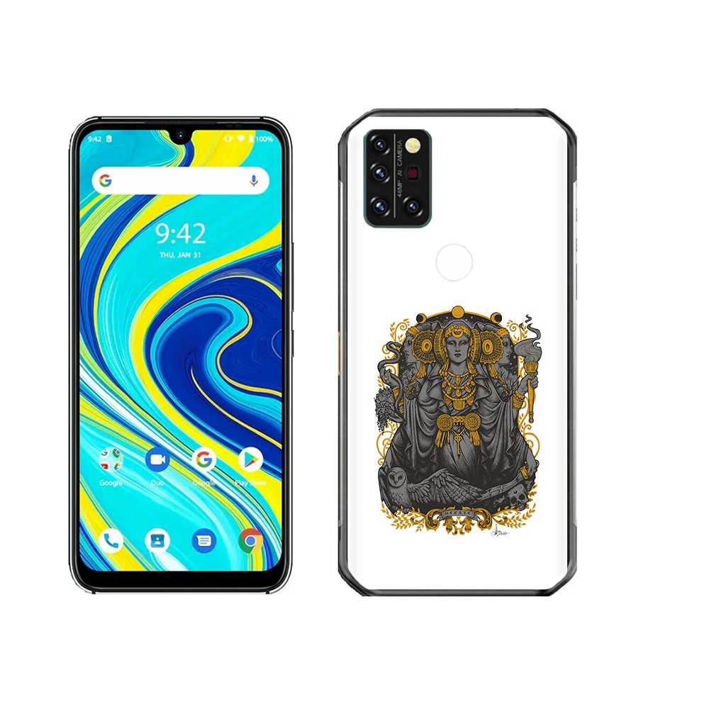 

Чехол MyPads Tocco для Umidigi A7 Pro божество с золотыми элементами, Прозрачный, Tocco
