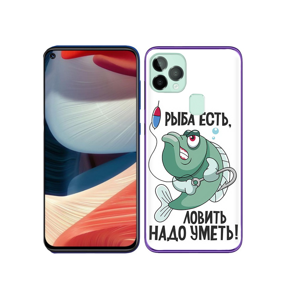 

Чехол MyPads Tocco для Oukitel C22 Рыба есть ,ловить надо уметь, Прозрачный, Tocco
