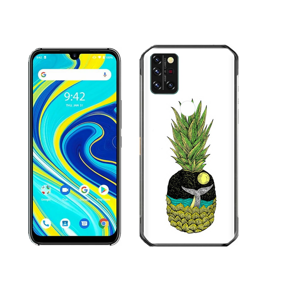 

Чехол MyPads Tocco для Umidigi A7 Pro ананас с китом, Прозрачный, Tocco