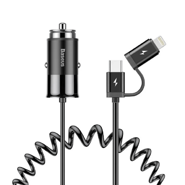 

АЗУ Baseus на 2 в 1 (Lightning + Type-C) 1.2M 4.8A черное CCALL-EL01, CCALL-EL01