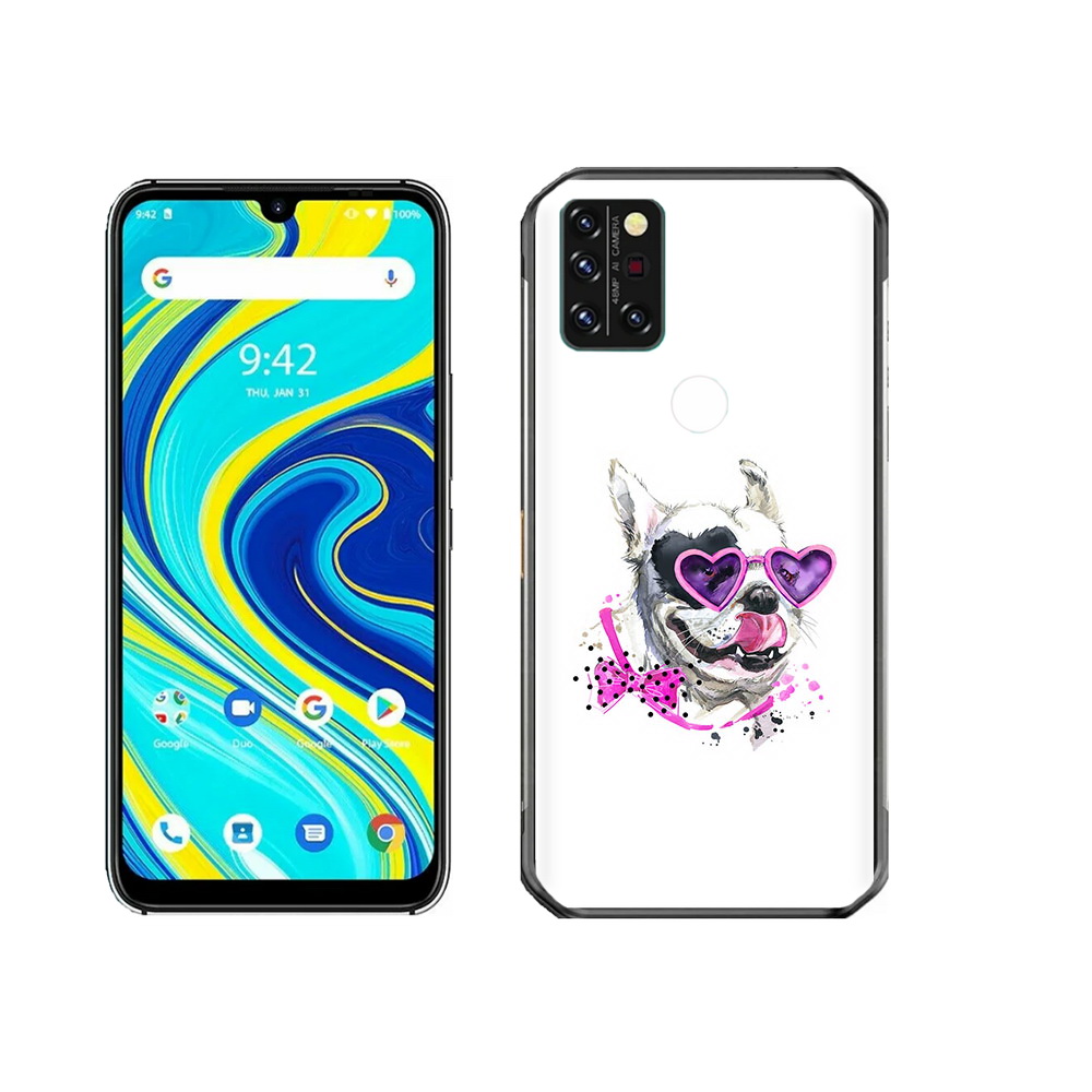 

Чехол MyPads Tocco для Umidigi A7 Pro акварельный пёс, Прозрачный, Tocco