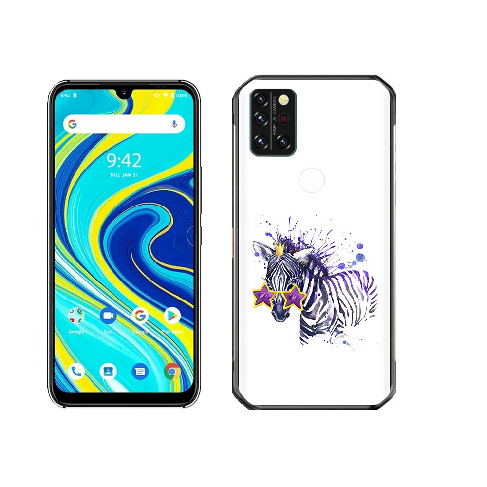 

Чехол MyPads Tocco для Umidigi A7 Pro акварельная зебра, Прозрачный, Tocco