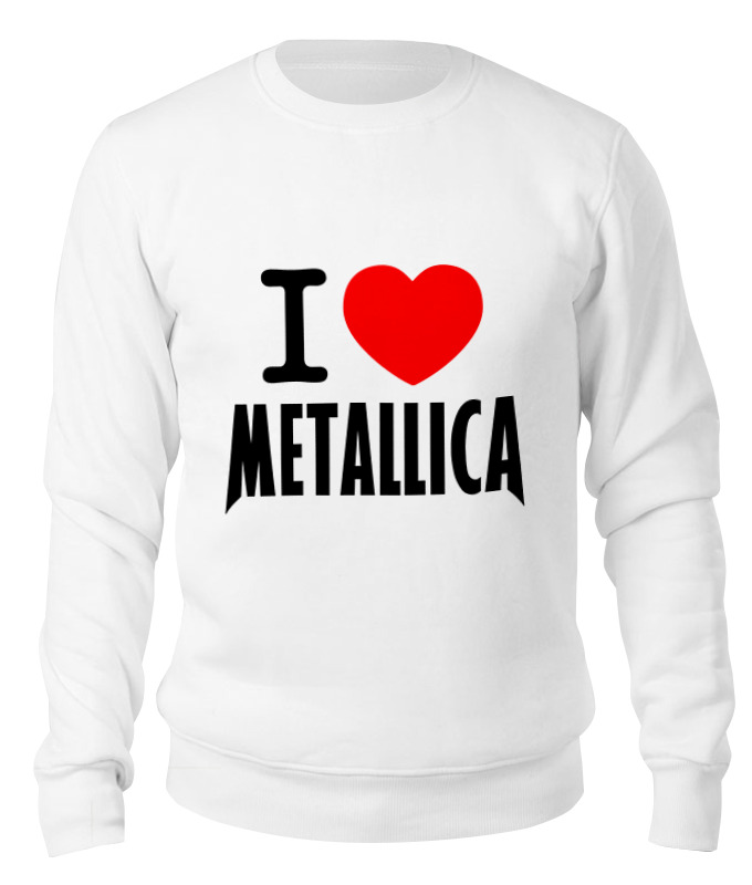 

Свитшот унисекс Printio «i love metallica» белый L, «i love metallica»