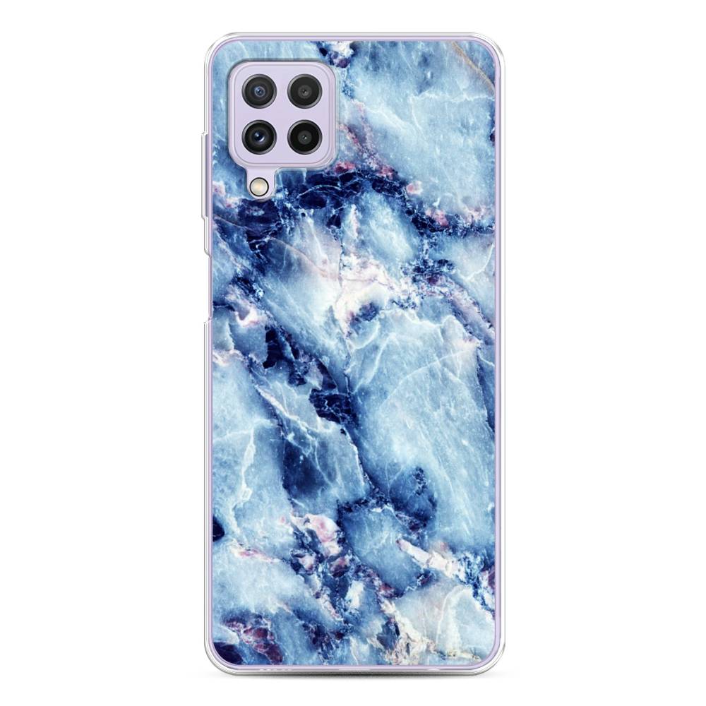 

Чехол на Samsung Galaxy A22/M22/M32 "Мрамор с синими прожилками", Синий, 2103150-3