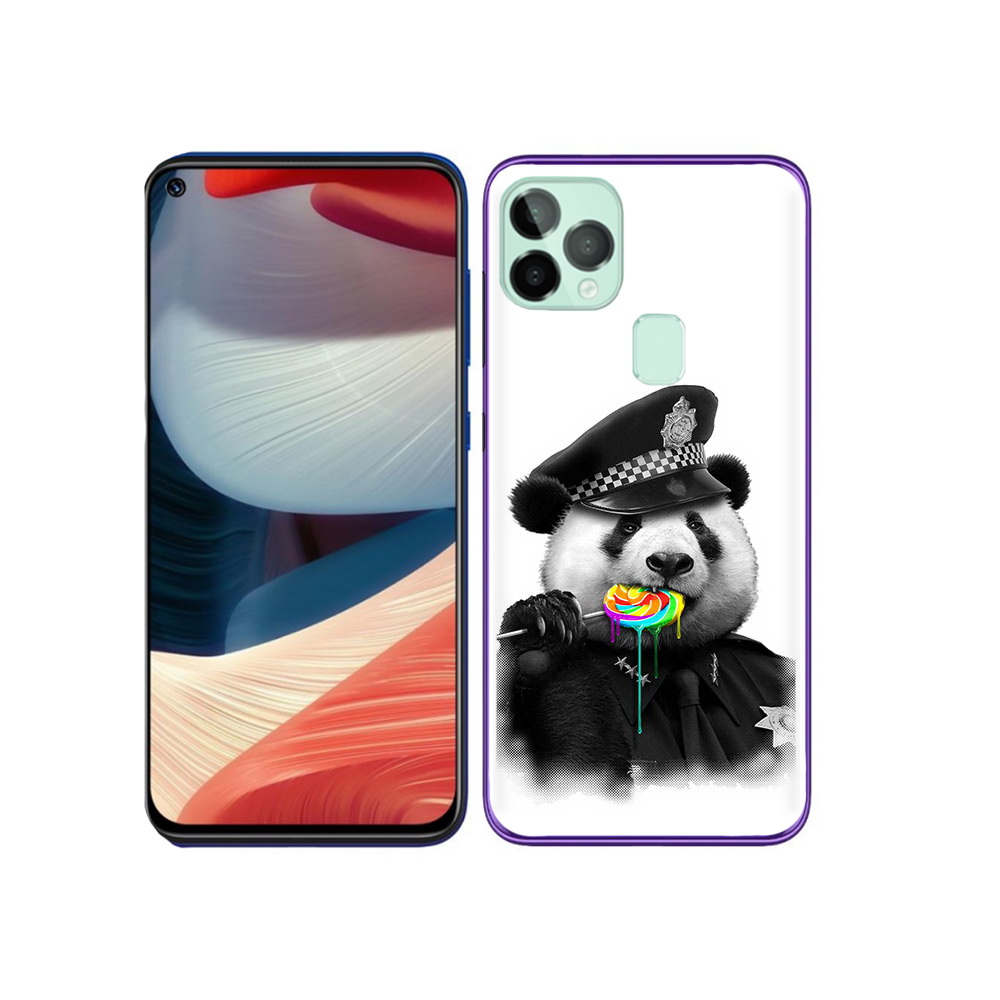 

Чехол MyPads Tocco для Oukitel C22 Панда полиция, Прозрачный, Tocco