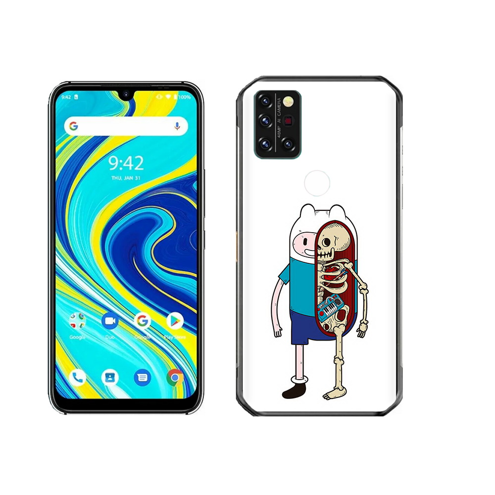 

Чехол MyPads Tocco для Umidigi A7 Pro Финн скелет, Прозрачный, Tocco