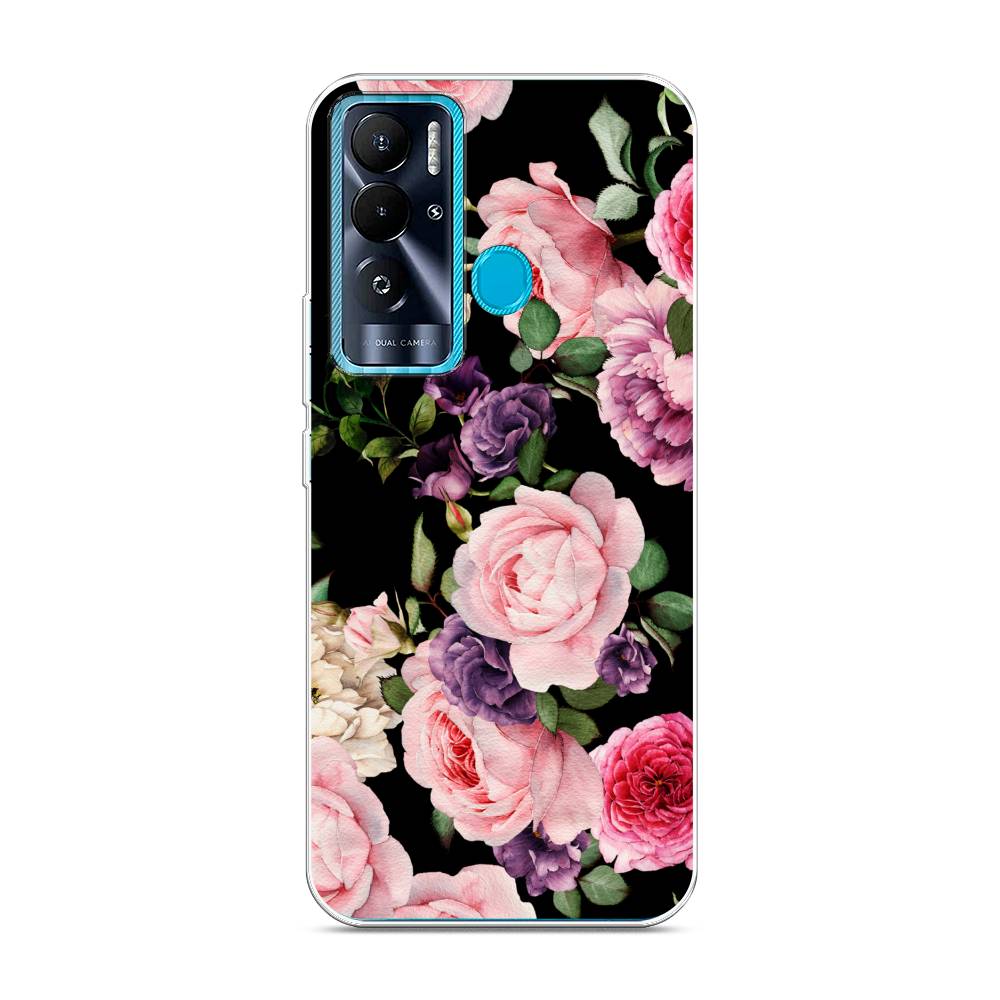 

Чехол Awog на Tecno Pova Neo "Пионы на черном", 302150-8