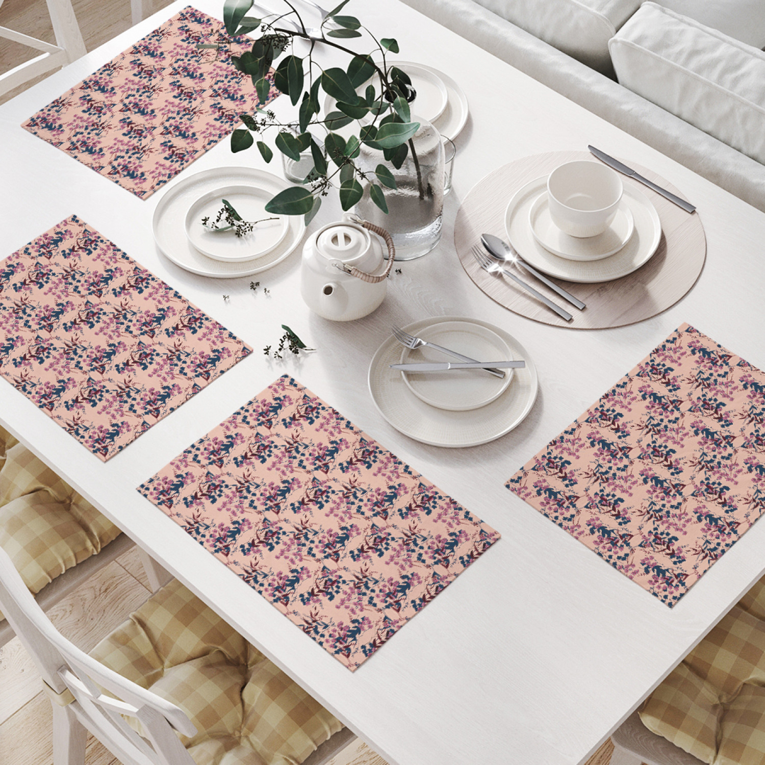 

Комплект салфеток JoyArty "Букеты пастельных цветов" (32х46 см, 4 шт.), Букеты пастельных цветов