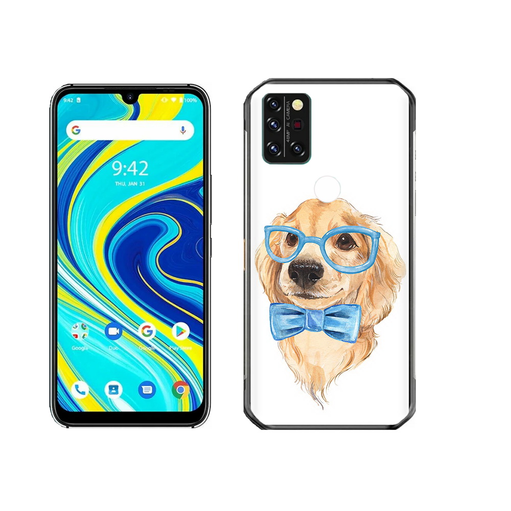 

Чехол MyPads Tocco для Umidigi A7 Pro Собака интеллигент, Прозрачный, Tocco