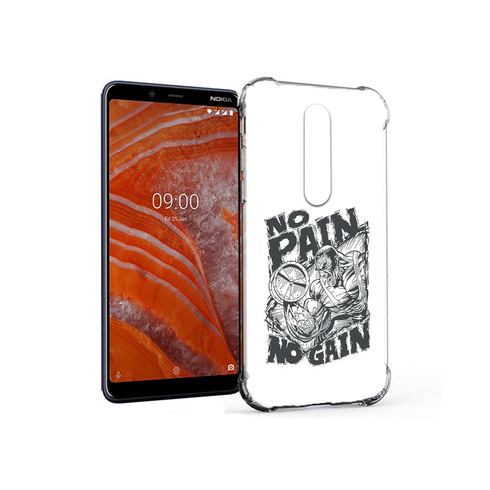 

Чехол MyPads Tocco для Nokia 3.1 Plus бодибилдинг тяжелая работа (PT121397.96.238), Прозрачный, Tocco