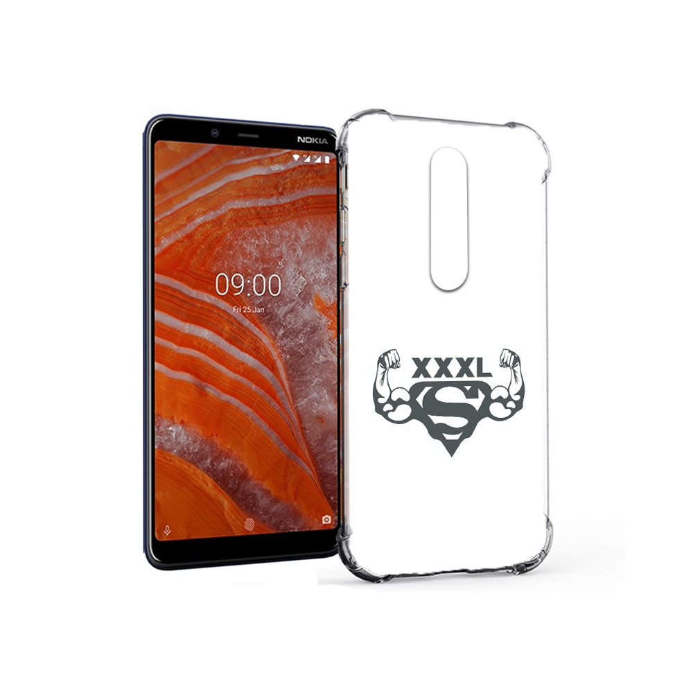 

Чехол MyPads Tocco для Nokia 3.1 Plus бодибилдинг супермен (PT121397.96.237), Прозрачный, Tocco