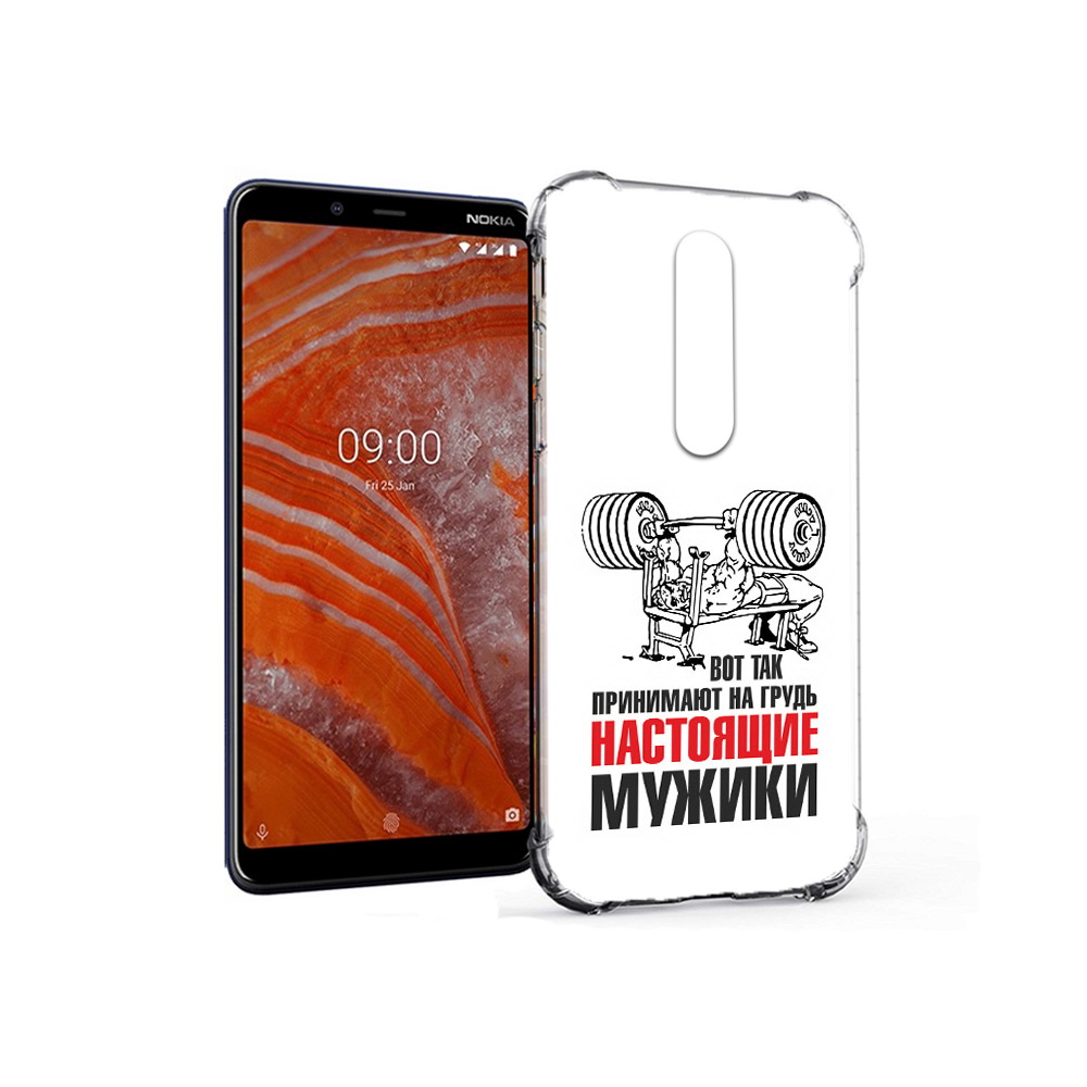 

Чехол MyPads Tocco для Nokia 3.1 Plus бодибилдинг для мужиков (PT121397.96.233), Прозрачный, Tocco