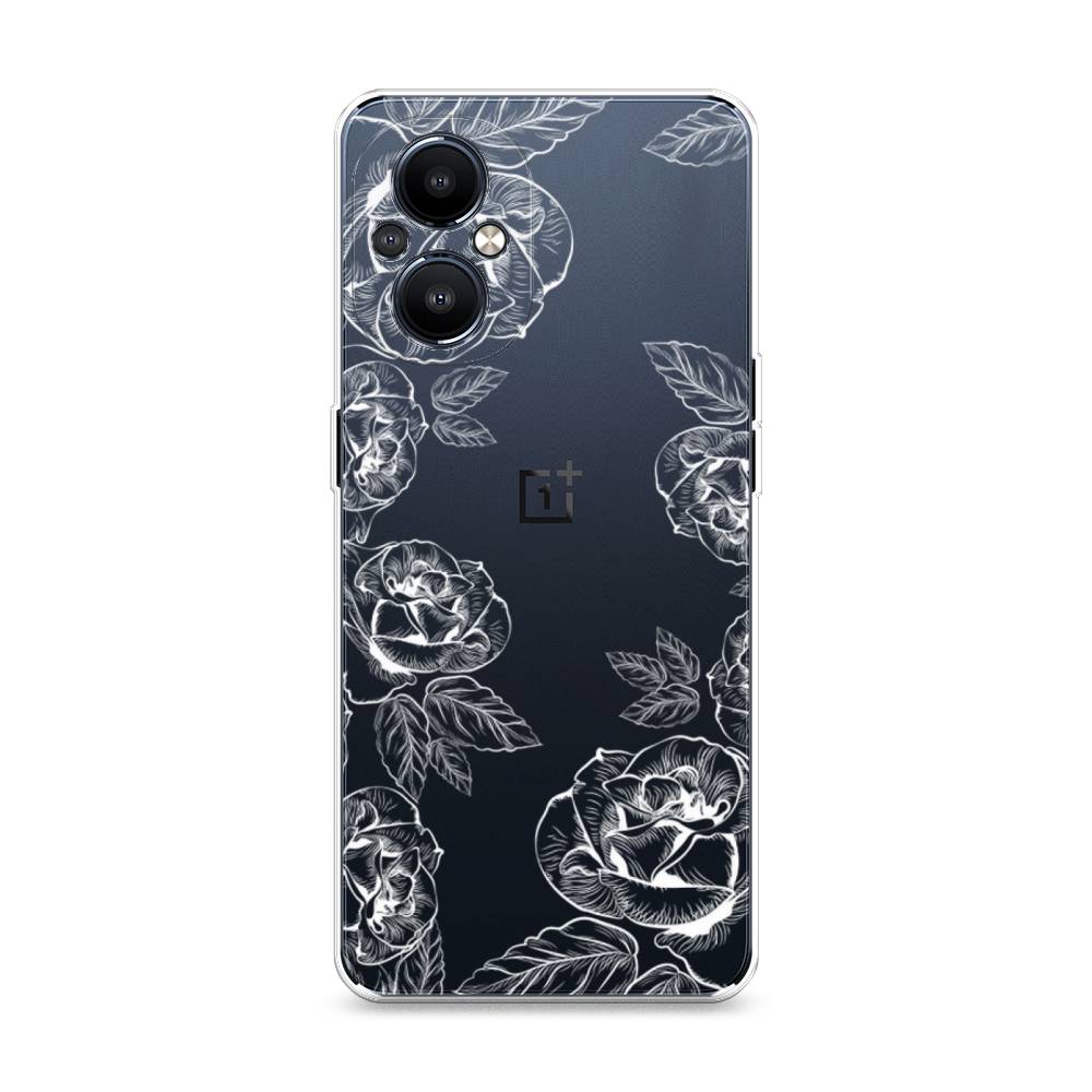 

Чехол на OnePlus Nord N20 "Розы графика", Черный;серый, 152550-2