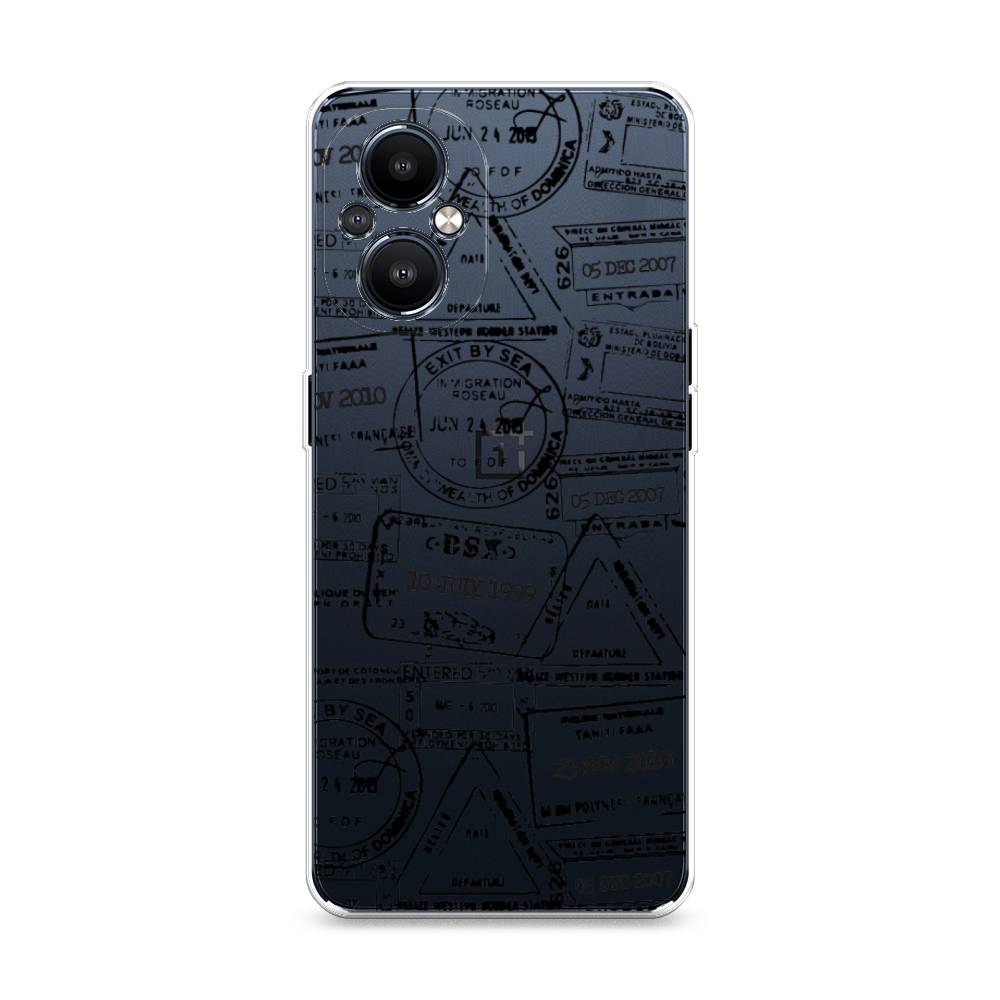 

Чехол на OnePlus Nord N20 "Visa stamps 2", Белый;черный;серый, 152550-2
