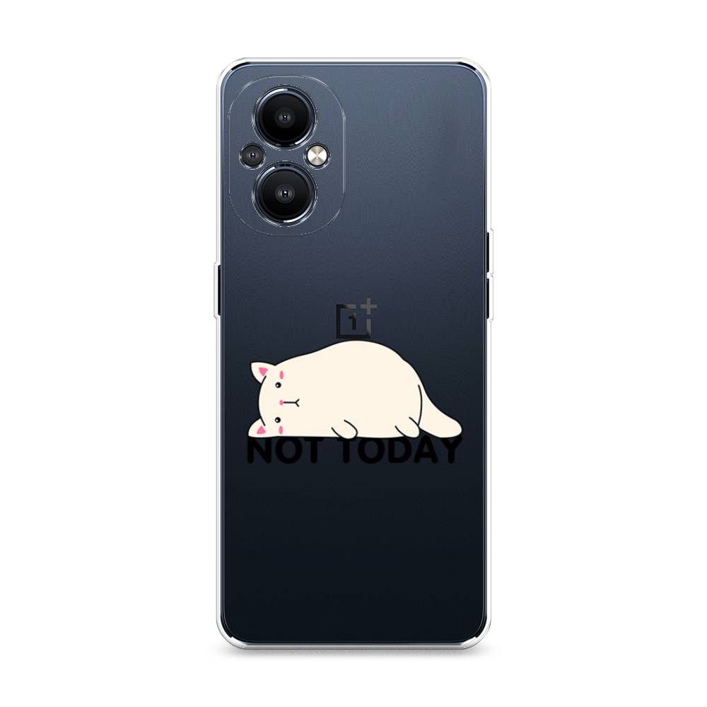 

Чехол на OnePlus Nord N20 "Cat not today", Белый;розовый;черный, 152550-1