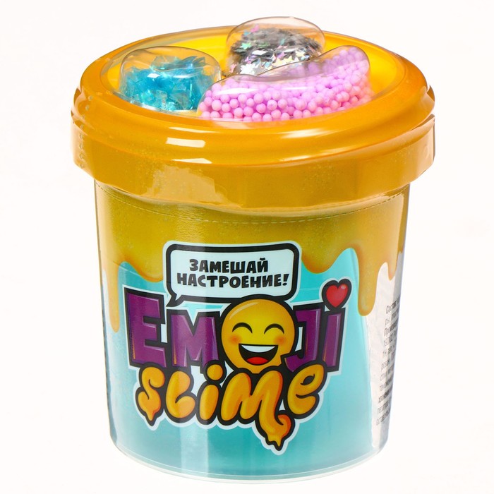 

Игрушка в наборе модели «Slime Emoji» 120 мл, голубой