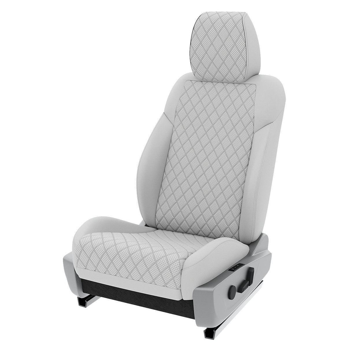 

Чехлы на сиденья Automobiler для Ford Fusion 2002-2012 A-A-1004F2S395 Экокожа ромб Белый, A-A-1004