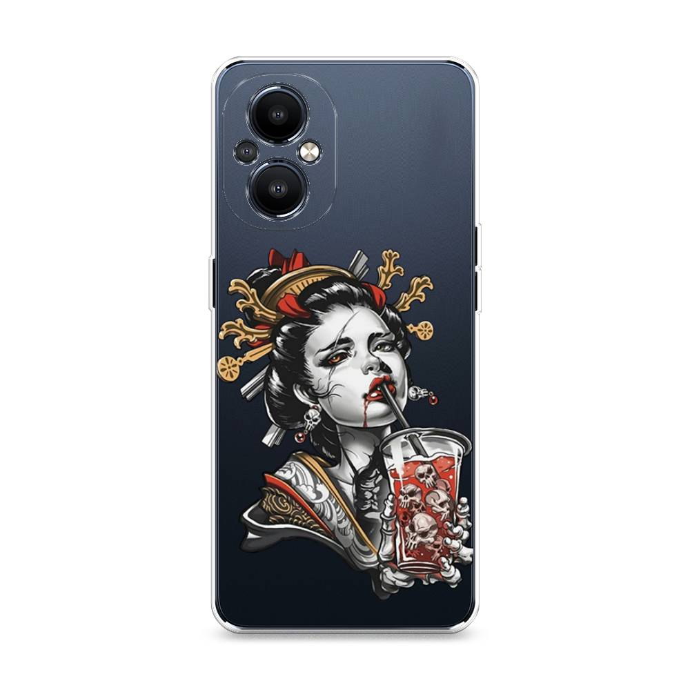 

Чехол на OnePlus Nord N20 "Опасная гейша", Красный;черный;серый, 152550-4