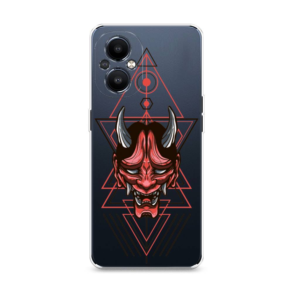

Чехол на OnePlus Nord N20 "Hanya Oni mask", Серый;красный;черный, 152550-4