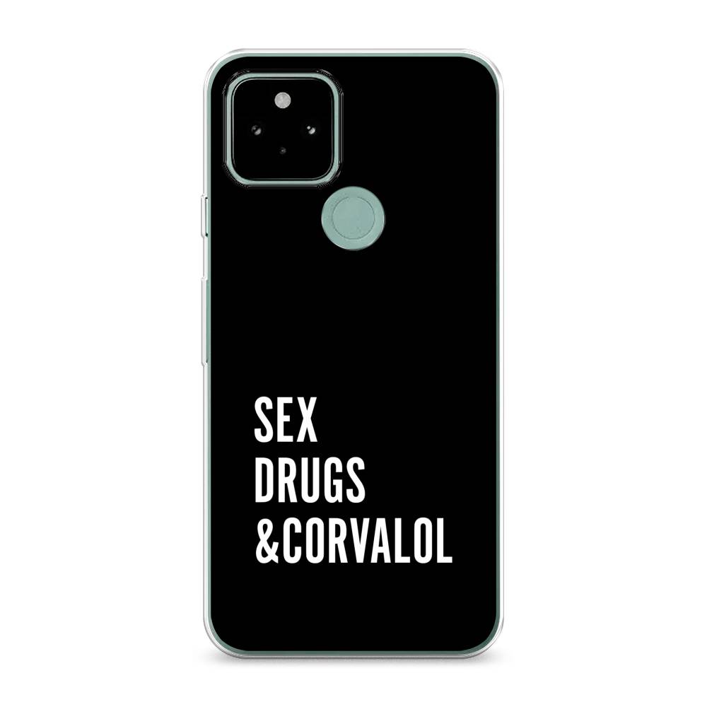 

Чехол для Google Pixel 5A "Corvalol", Черный;серый;белый, 271050-6