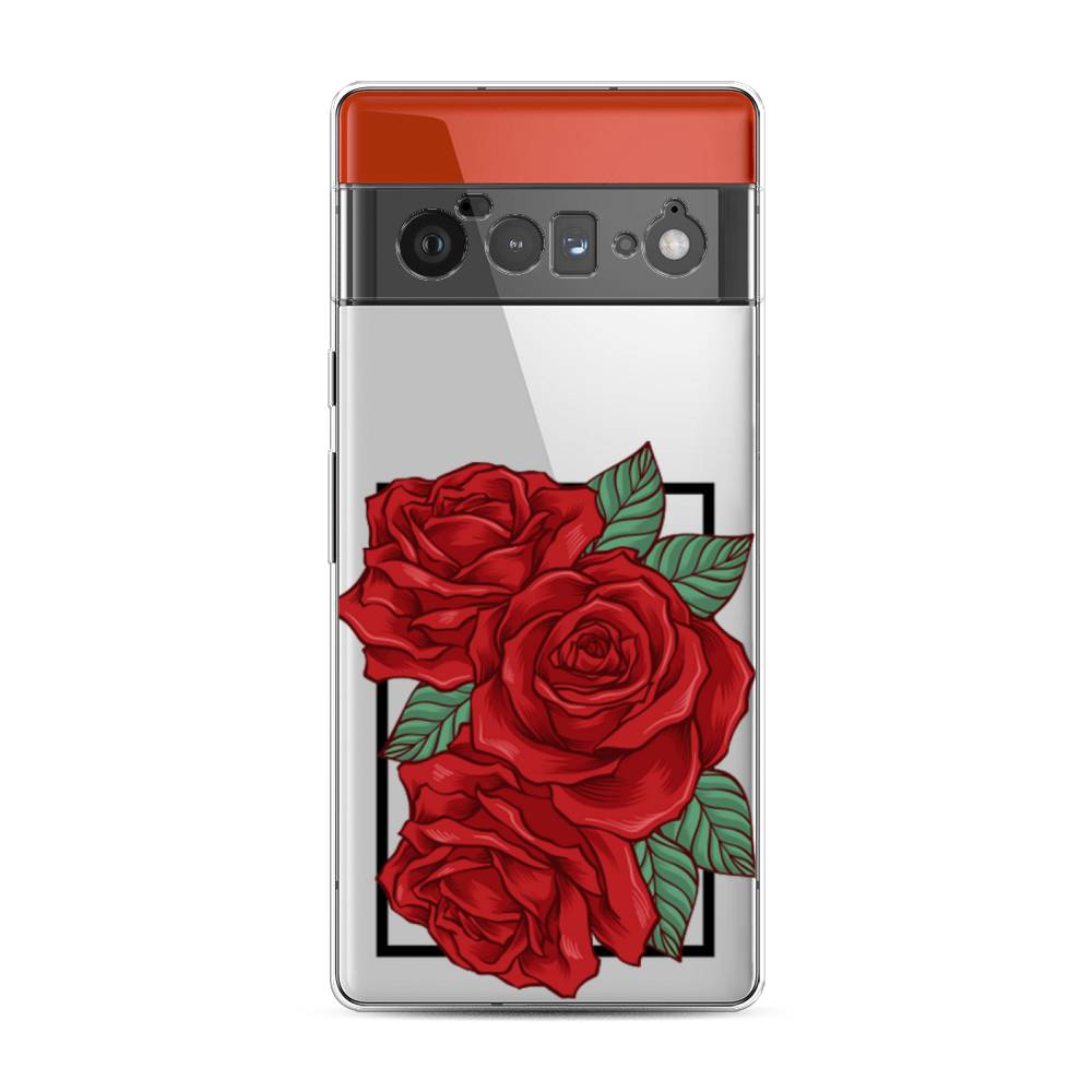 

Чехол для Google Pixel 6 Pro "Три алые розы", Красный, 270950-2