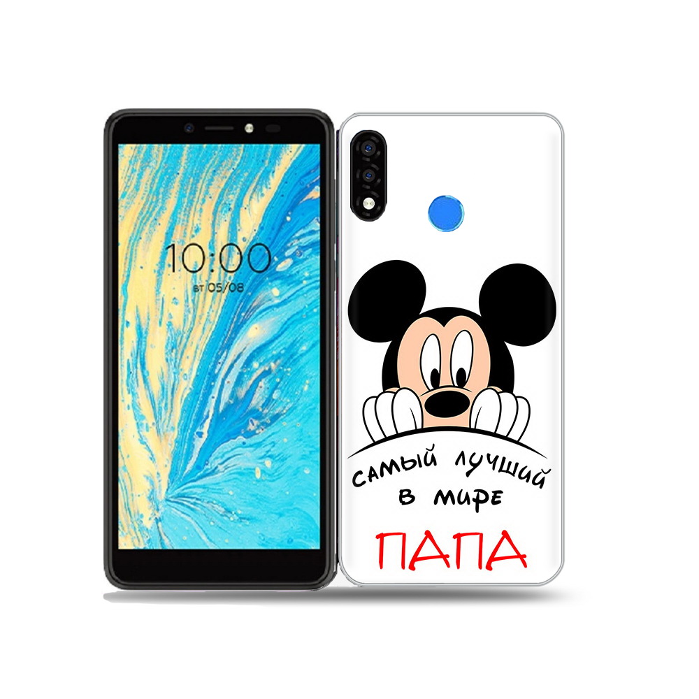 

Чехол MyPads Tocco для BQ 5740G Spring Самай лучший папа Микки Маус, Прозрачный, Tocco