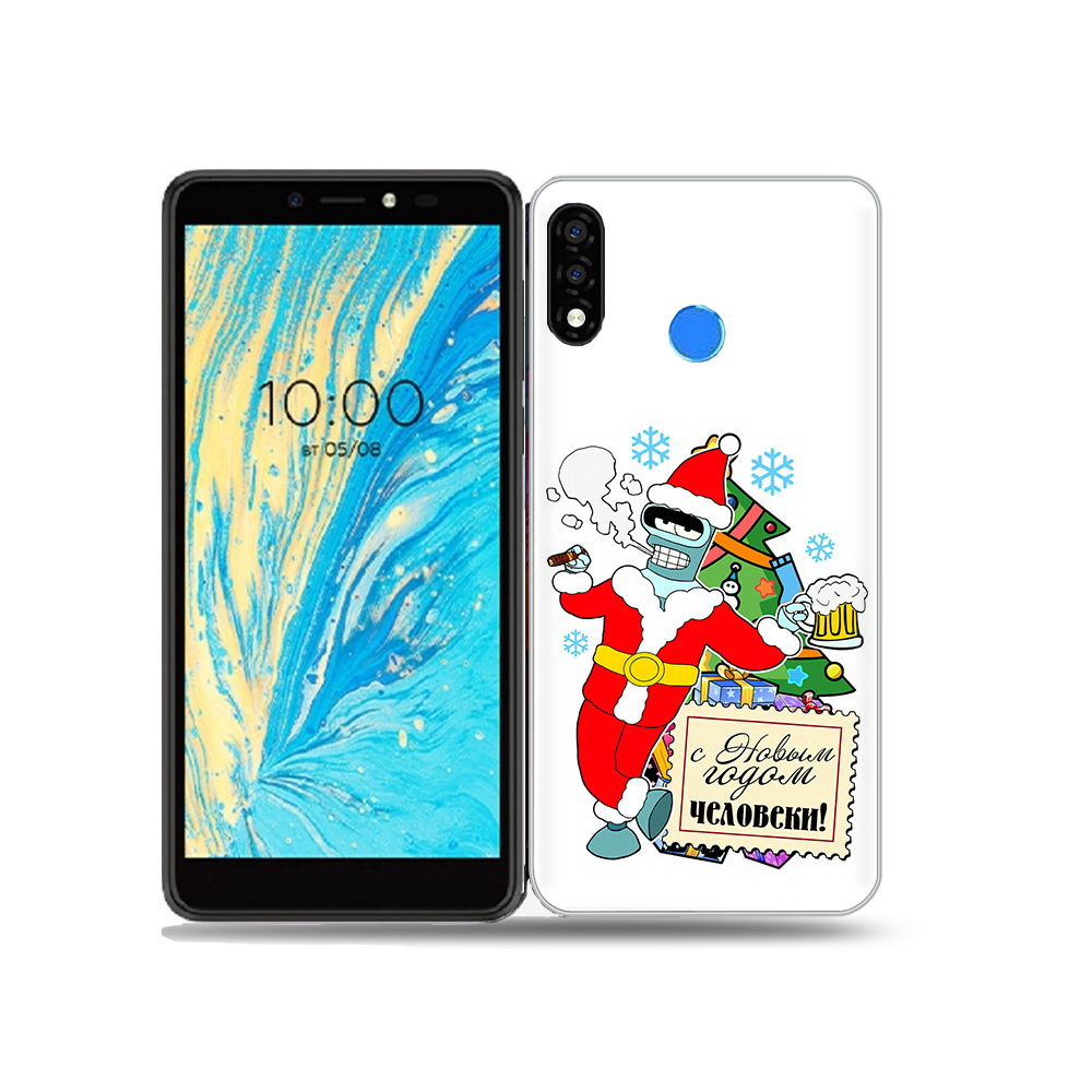 

Чехол MyPads Tocco для BQ 5740G Spring С новым годом человеки, Прозрачный, Tocco