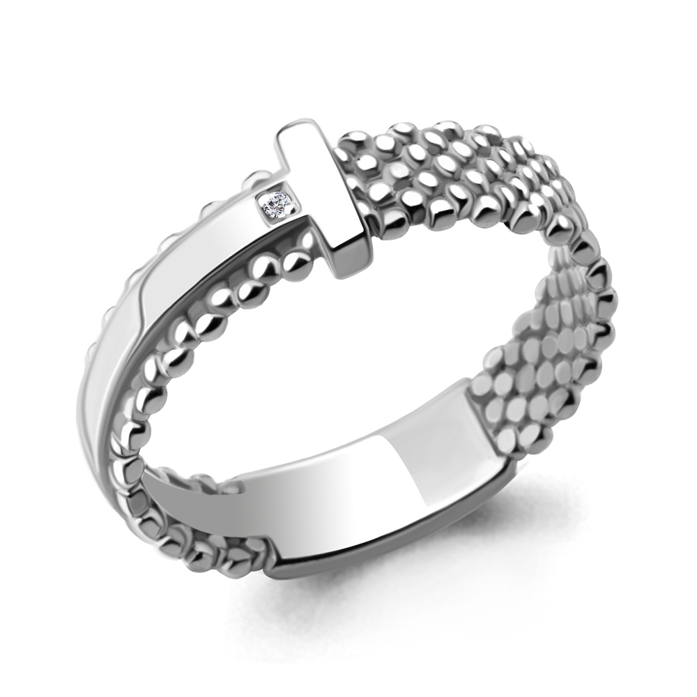 

Кольцо из серебра с бриллиантом Aquamarine Aquamarine 060186_925_р р. 17,5, 060186_925_р