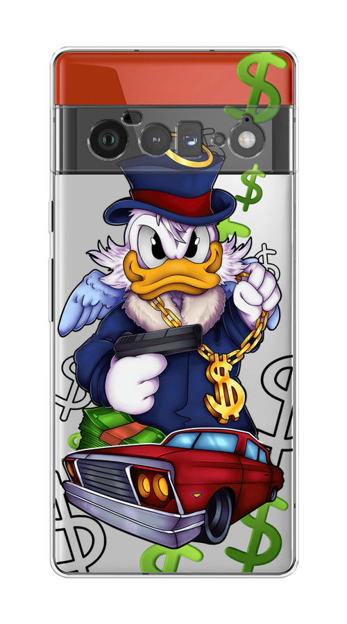 

Чехол на Google Pixel 6 Pro "Scrooge McDuck with a Gold Chain", Красный;синий;белый, 270950-6