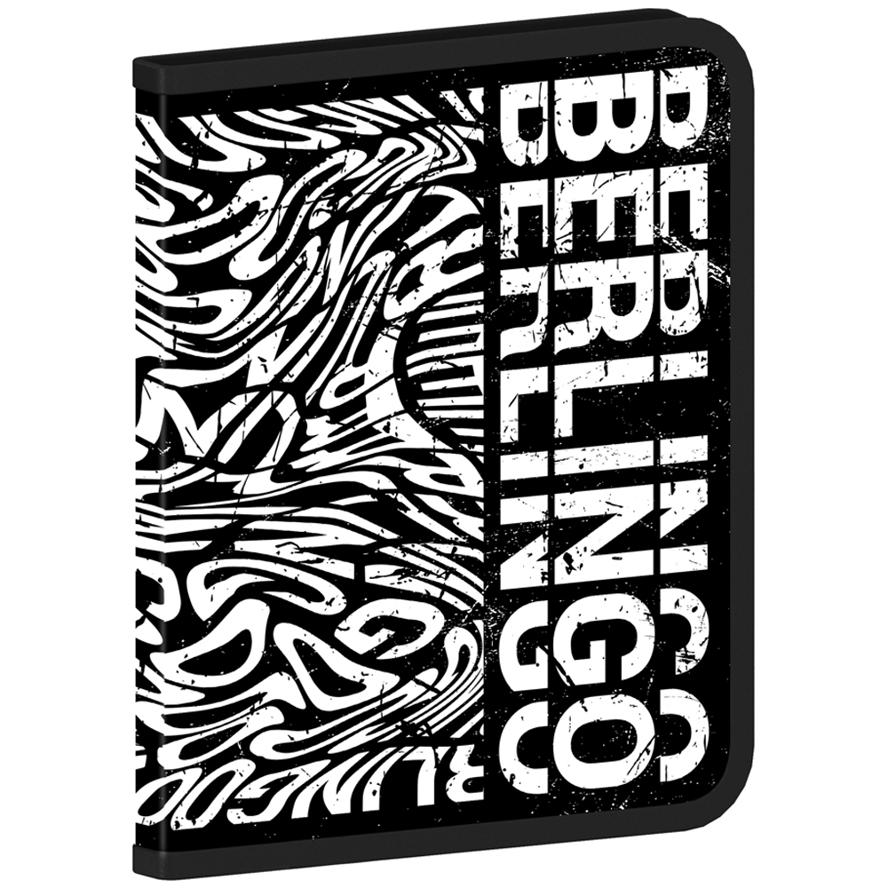 

Папка на молнии Berlingo Monochrome А5+, 600мкм, с рисунком, Белый;черный