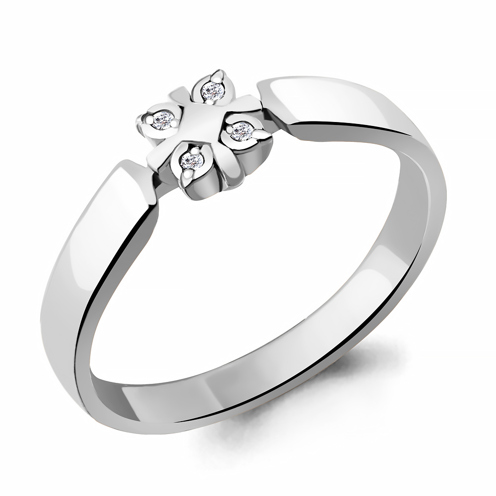 

Кольцо из серебра с бриллиантом Aquamarine Aquamarine 060183_925_р р. 17, 060183_925_р