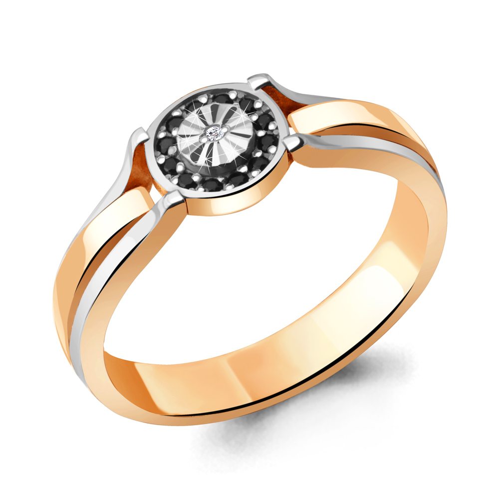 

Кольцо из серебра с бриллиантом Aquamarine Aquamarine 060182Ч_925_з р, 060182Ч_925_з