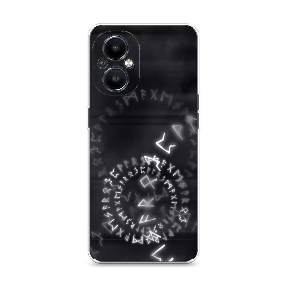 

Чехол на OnePlus Nord N20 "Руны", Серый;черный, 152550-3