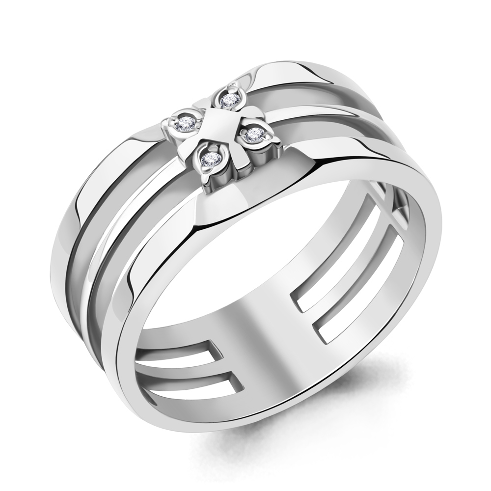 

Кольцо из серебра с бриллиантом Aquamarine Aquamarine 060177_925_р р. 17,5, 060177_925_р