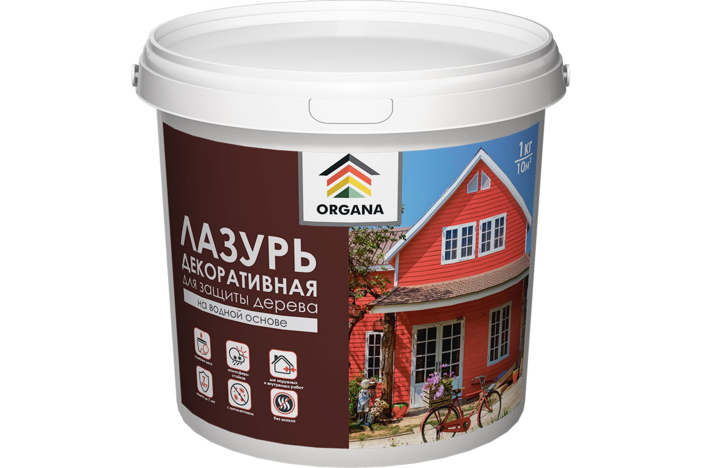 

Organa Лазурь декоративная Сoloured Varnish , ведро 1 кг, цвет кофе 106856