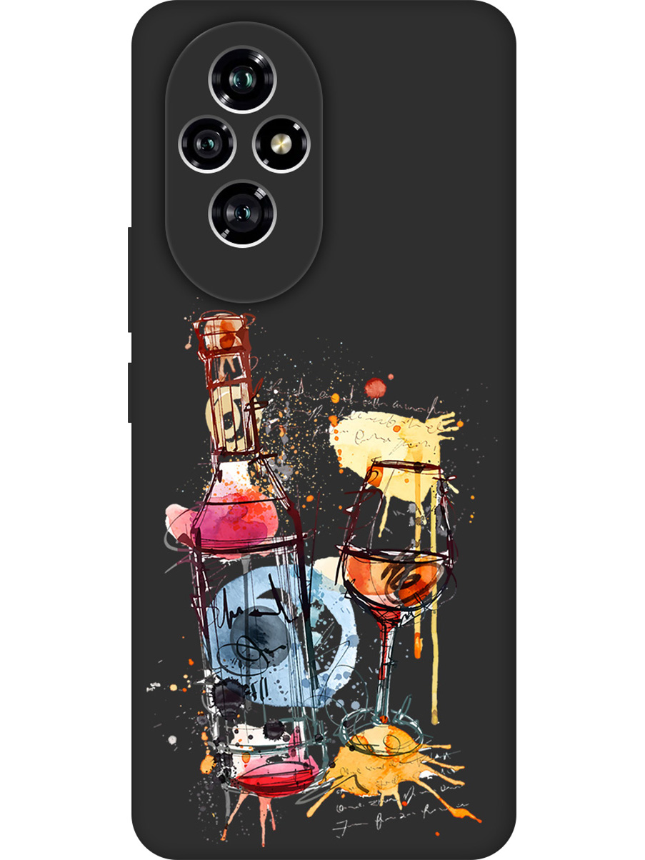 

Силиконовый чехол на Honor 200 с принтом "Акварельное вино" матовый черный, Черный;прозрачный;красный;розовый, 783978491