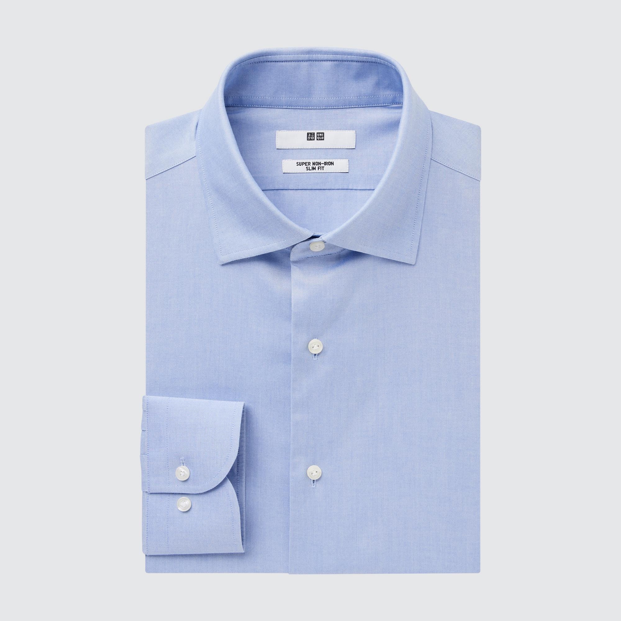 Рубашка мужская UNIQLO 456592COL60 синяя 3XL (доставка из-за рубежа)