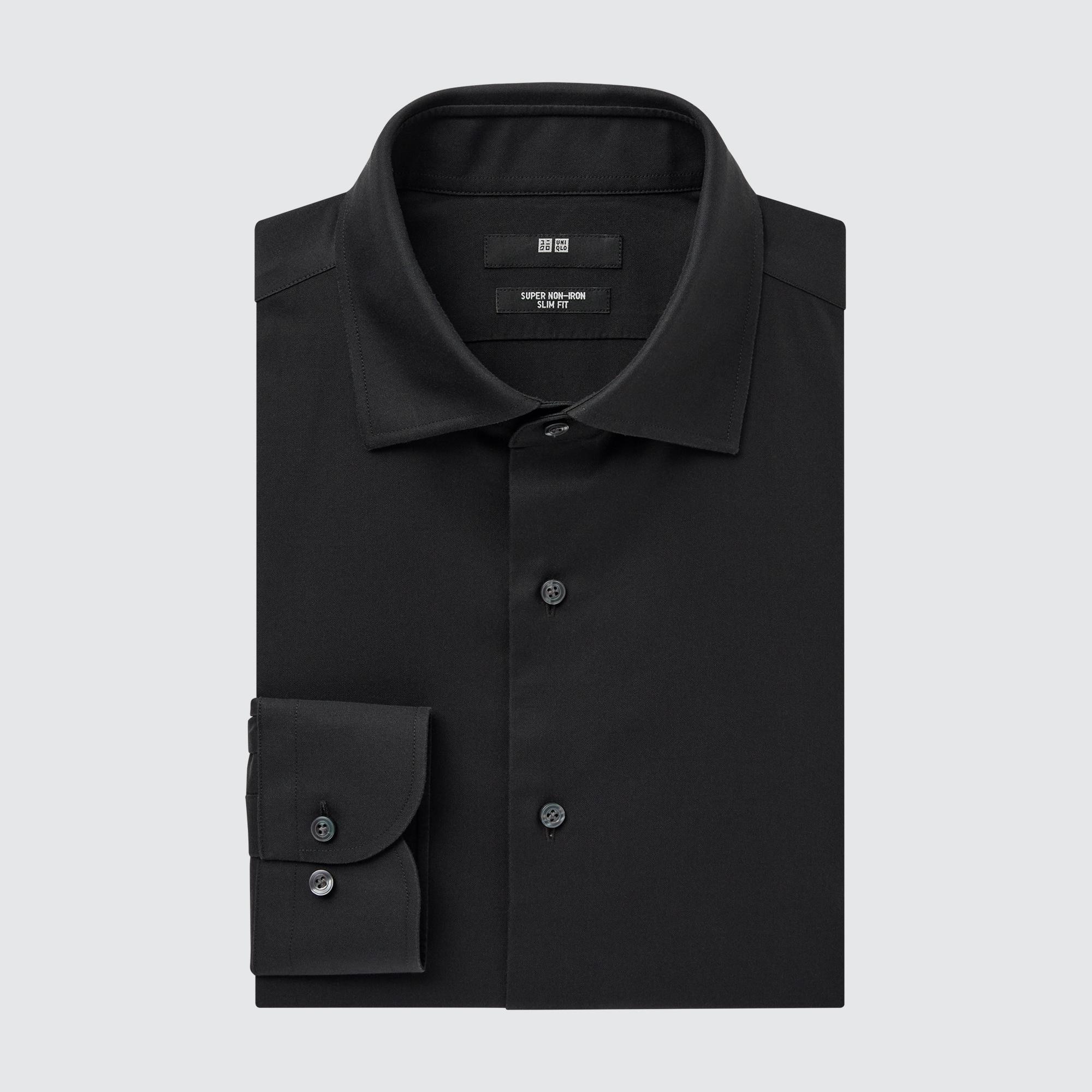Рубашка мужская UNIQLO 456592COL09 черная XL (доставка из-за рубежа)