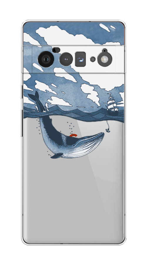 

Чехол на Google Pixel 6 Pro "Большой кит", Синий, 270950-1