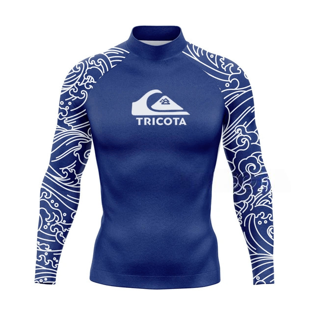 

Лайкра Tricota l/s ss23 color (blue/waves, M), Синий;белый, Trct Lycra