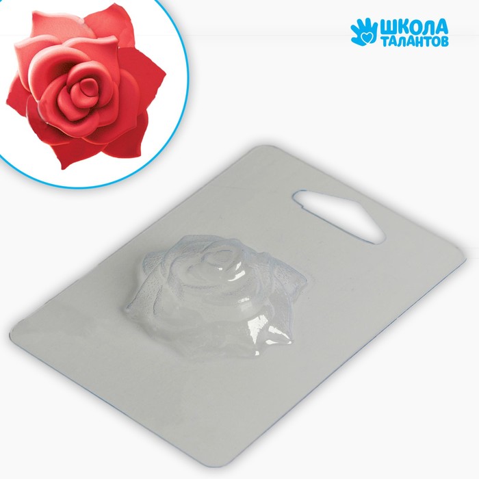 Пластиковая форма для мыла «Изящная роза» 6х5 см, (5шт.)