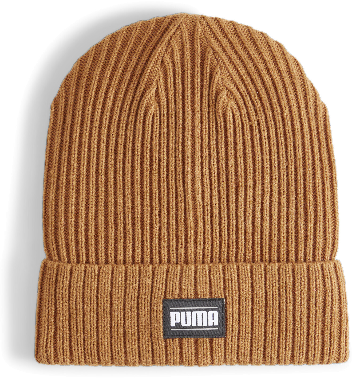 

Шапка бини унисекс PUMA Ribbed Classic Cuff Beanie коричневая, Коричневый, Ribbed Classic Cuff Beanie