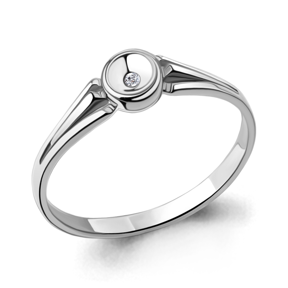

Кольцо из серебра с бриллиантом Aquamarine Aquamarine 060161_925_р р. 16,5, 060161_925_р