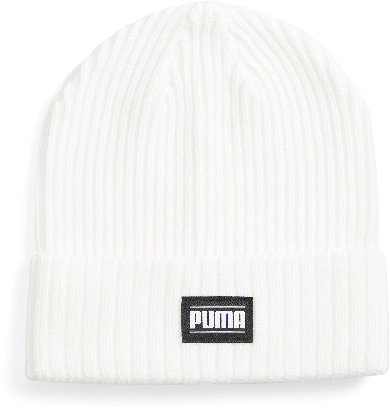 Шапка женская Puma Ribbed Classic Cuff Beanie белая