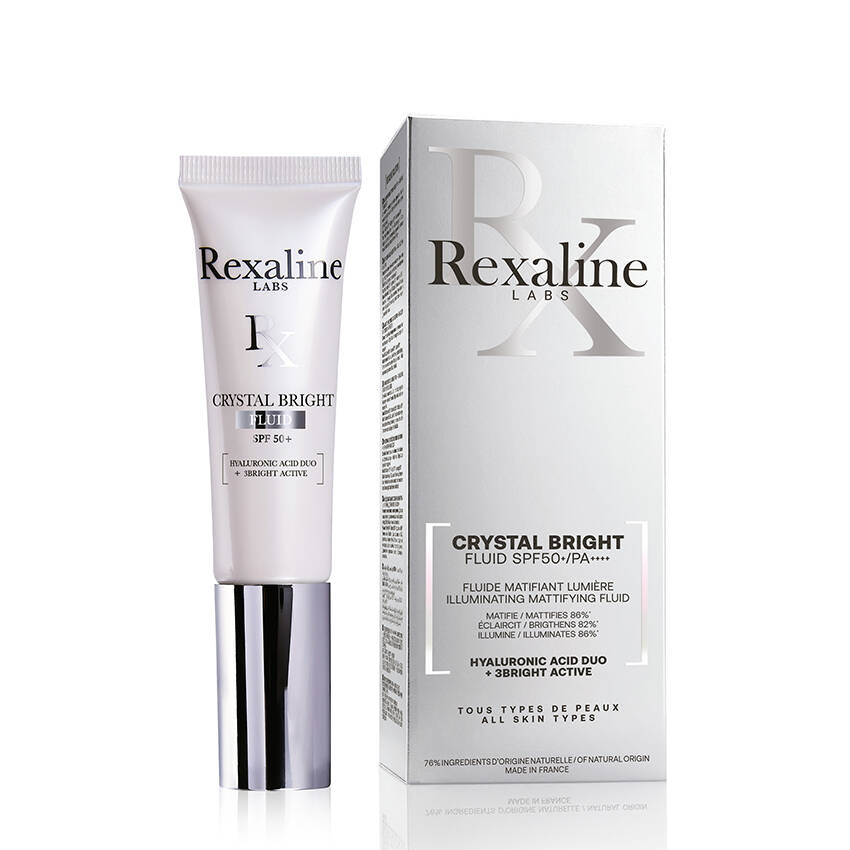 Флюид для сияния кожи лица Rexaline Crystal Bright spf50+ 30 мл