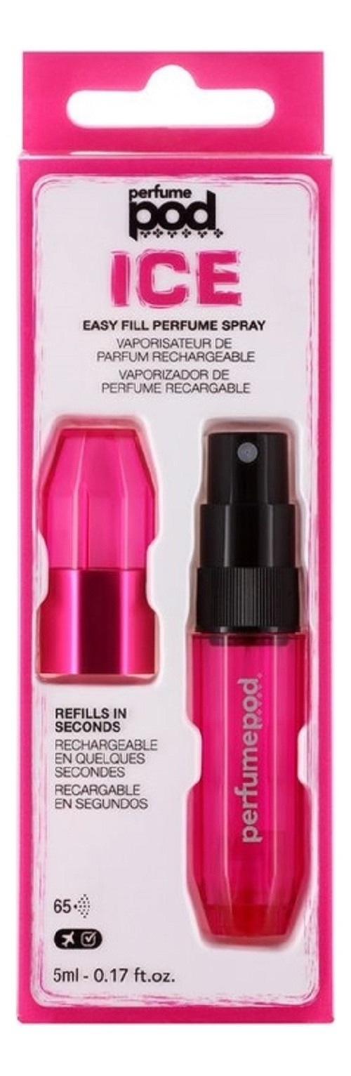 Атомайзер Travalo Perfumepod Ice Perfume Spray 5мл Pink атомайзер perfumepod pure perfume spray 5мл hot pink